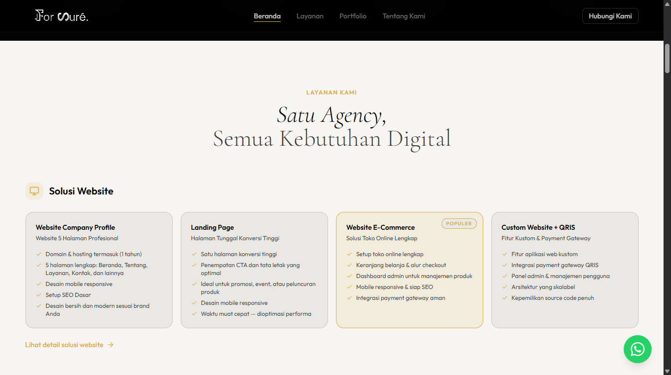 Katalog Layanan Komprehensif: Solusi Web, Konten Kreatif, & Produksi Studio