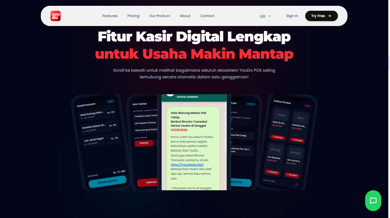 Telemetri Laporan Harian WhatsApp & Pilihan Paket Langganan Fleksibel